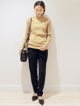 「EDIT. FOR LULU（エディットフォールル）のアイテム（アクセサリー）」を使った、Yuriさん（レディース・156cm）の秋コーディネート