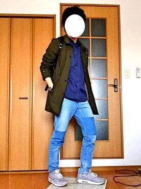 「アイテム（ステンカラーコート）」を使った、あつつさん（メンズ・173cm・10代）の春コーディネート