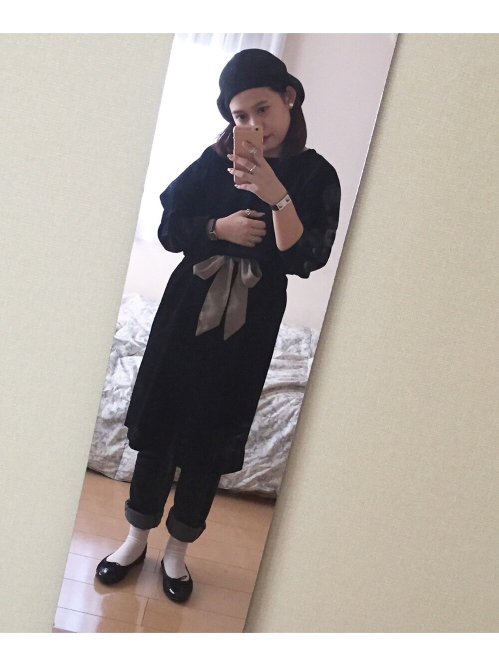 「ootd、used、used mix」｜「ROPE' PICNICのアイテム（ベルト、グリーン系）」を使った、kaorumorimotoさん（レディース・153cm）の秋コーディネートの1枚目の写真