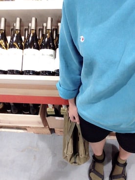 「khaki」｜「アイテム（スウェット）」を使った、johnさん（レディース・161cm）の秋コーディネート