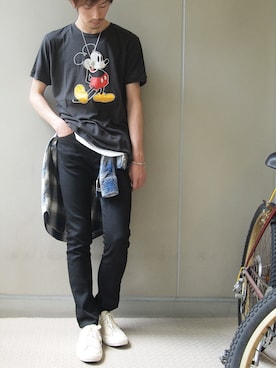 「Addict CONVERSE（アディクト　コンバース）のアイテム」を使った、stirwise staffさん（メンズ・183cm）の夏コーディネート
