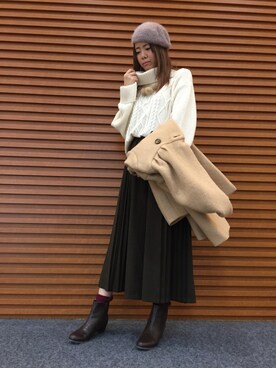 「3can4on（サンカンシオン）のアイテム（その他アウター）」を使った、ありりさん（レディース・167cm）の秋コーディネート
