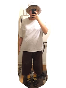 「シサム工房（シサムコウボウ）のアイテム」を使った、なめこさん（レディース・152cm）の夏コーディネート
