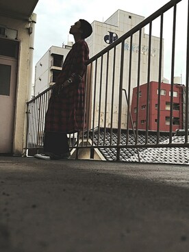 「バンドT」｜「アイテム（その他アウター）」を使った、ぐーさん（メンズ・170cm）の夏コーディネート