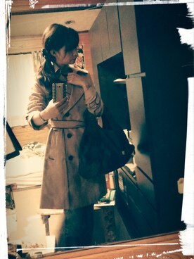 「アイテム（トレンチコート、ベージュ系）」を使った、chiharuさん（レディース・158cm）の夏コーディネート