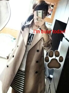 「colza（コルザ）のアイテム（Tシャツ/カットソー、ホワイト系）」を使った、chiharuさん（レディース・158cm）の秋コーディネート