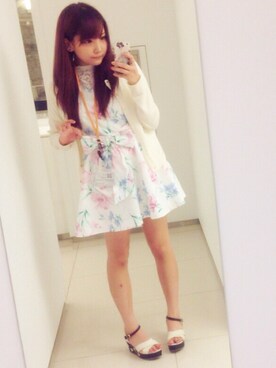「通販」｜「アイテム（ワンピース/ドレス）」を使った、natsuki🐰💓さん（レディース・154cm）の夏コーディネート