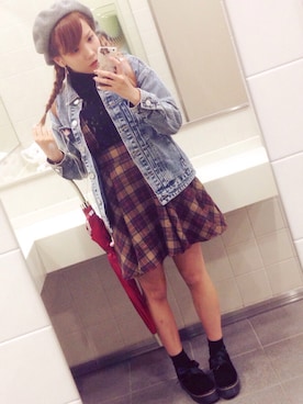 「通販」｜「アイテム（ジャケット/アウター）」を使った、natsuki🐰💓さん（レディース・154cm）の秋コーディネート