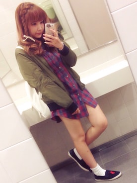 「Ralph Lauren」｜「アイテム（ミリタリージャケット）」を使った、natsuki🐰💓さん（レディース・154cm）の秋コーディネート