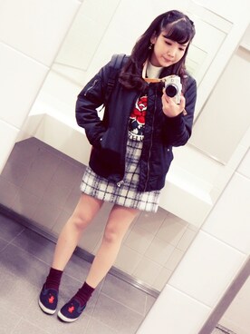 「Polo Ralph Lauren」｜「アイテム（ミリタリージャケット）」を使った、natsuki🐰💓さん（レディース・154cm）の冬コーディネート