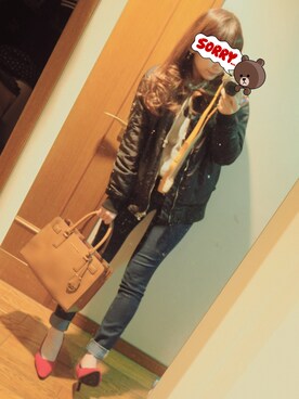 「MichaelKors」｜「アイテム（ミリタリージャケット）」を使った、natsuki🐰💓さん（レディース・154cm）の冬コーディネート
