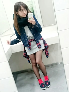 「Ralph Lauren」｜「アイテム（デニムジャケット）」を使った、natsuki🐰💓さん（レディース・154cm）の春コーディネート