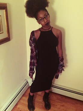 「plaid」｜「アイテム（ワンピース/ドレス）」を使った、Deannaさん（レディース・153cm）の秋コーディネート