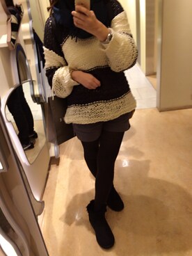 RIさん（レディース・161cm）の冬コーディネート