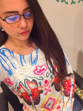 「Desigual（デシグアル）のアイテム（ニット/セーター）」を使った、Naomi Takahashiさん（レディース・165cm）の冬コーディネート