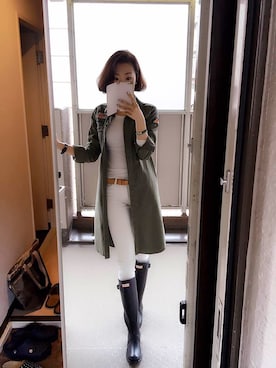 「アイテム（レインシューズ）」を使った、提拉米苏_choさん（レディース・167cm・30代）の春コーディネート