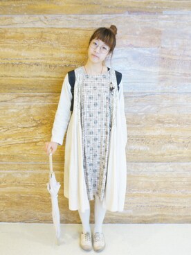 「SM2（エスエムツー）のアイテム（トレンチコート）」を使った、Misakiさん（レディース・170cm）の春コーディネート