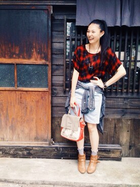 「Marc by Marc Jacobs（マークバイマークジェイコブス）のアイテム（メッセンジャーバッグ）」を使った、Ms.Rさん（レディース・168cm）の夏コーディネート