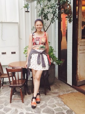 「Marc by Marc Jacobs（マークバイマークジェイコブス）のアイテム（バングル/リストバンド）」を使った、Ms.Rさん（レディース・168cm）の夏コーディネート