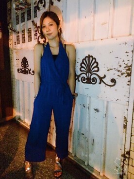 「FOREVER 21（フォーエバー トゥエンティーワン）のアイテム（つなぎ/オールインワン）」を使った、Kiwiさん（レディース・159cm）の秋コーディネート