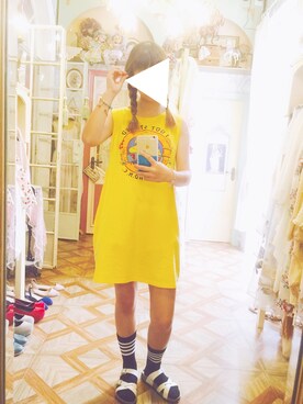 「yellow」｜KAKAkasumi さん（レディース・159cm）の夏コーディネート