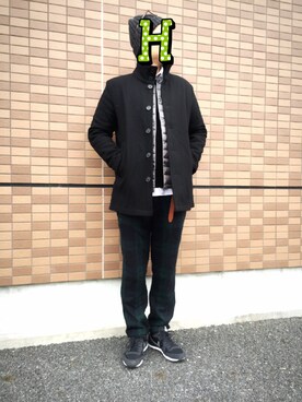 「ウールアウター」｜ピロシさん（メンズ・175cm）の冬コーディネート