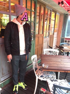 「CIAOPANIC TYPY（チャオパニックティピー）のアイテム（ミリタリージャケット）」を使った、ピロシさん（メンズ・175cm）の春コーディネート