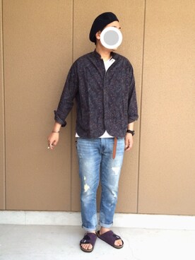 「SUNDAY WORKS（サンデーワークス）のアイテム」を使った、ピロシさん（メンズ・175cm）の春コーディネート