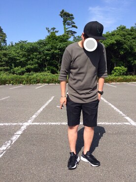 「ハラチ」｜「アイテム（キャップ）」を使った、ピロシさん（メンズ・175cm）の夏コーディネート