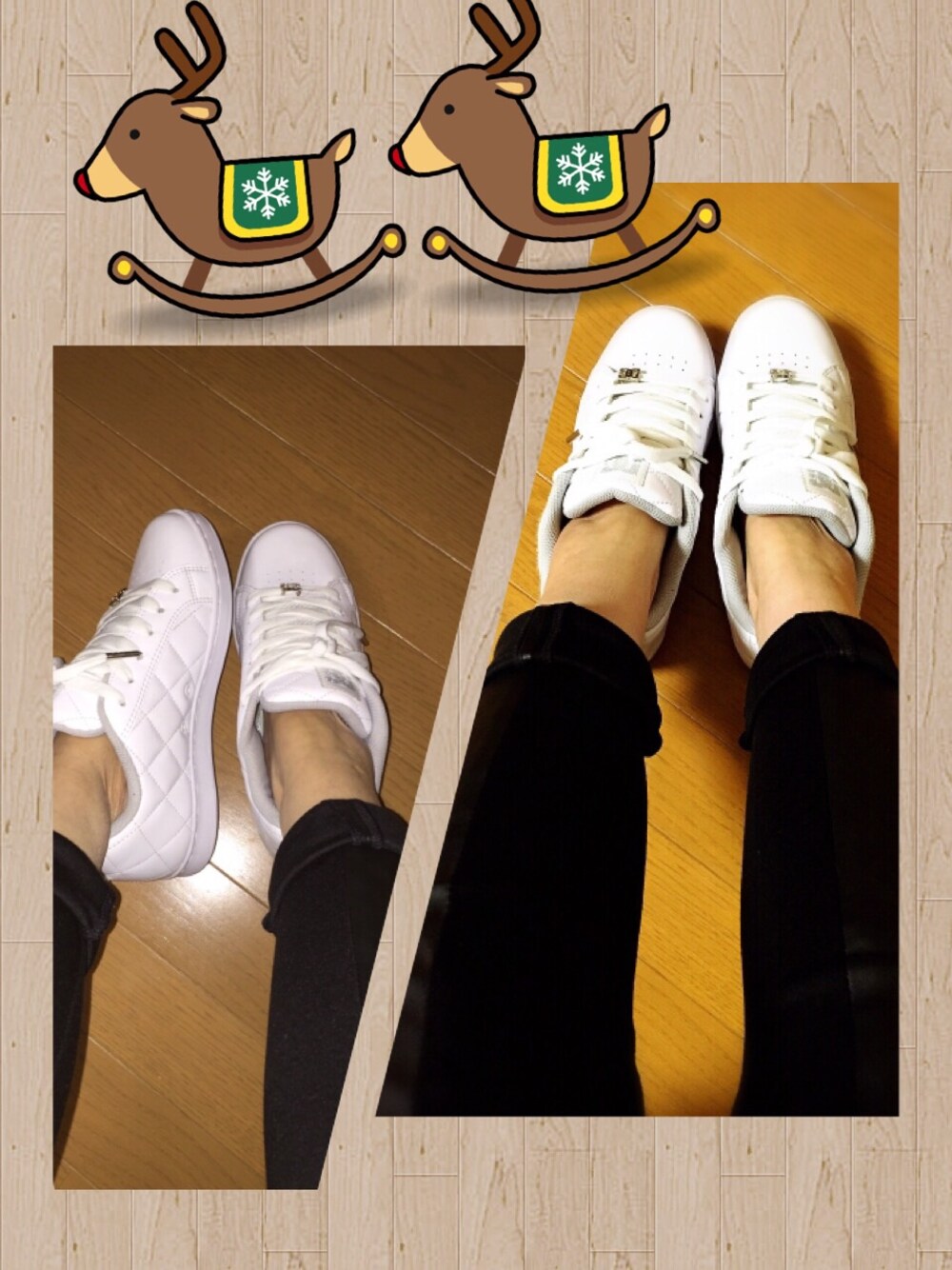 「キルティング、スニーカー、ホワイト」｜「DC SHOESのアイテム（スニーカー、ホワイト系）」を使った、朱南**さん（レディース・156cm）の冬コーディネートの1枚目の写真