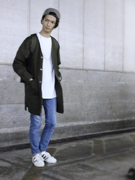 「RING JACKET（リングジャケット）のアイテム（パンツ）」を使った、KURE.さん（メンズ・174cm）の秋コーディネート