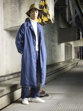 「LE JUN（ルジュン）のアイテム（スウェット）」を使った、KURE.さん（メンズ・174cm）の冬コーディネート
