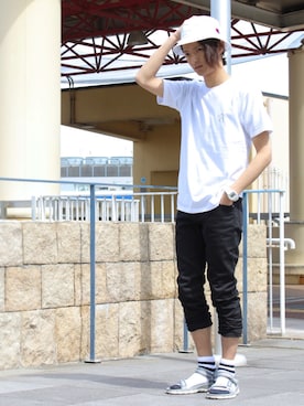 「JUNRED（ジュンレッド）のアイテム（レッグウェア）」を使った、KURE.さん（メンズ・174cm）の春コーディネート