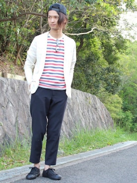 「リバーシブルTシャツ」｜KURE.さん（メンズ・174cm）の春コーディネート