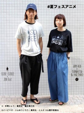 「コラボTシャツ」｜「アイテム（その他）」を使った、KURE.さん（メンズ・174cm）の夏コーディネート