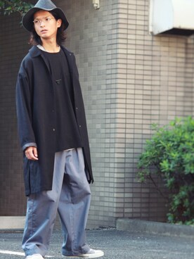 「DOUBLE NAME（ダブルネーム）のアイテム」を使った、KURE.さん（メンズ・174cm）の秋コーディネート