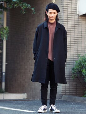 「JUNRED（ジュンレッド）のアイテム（ハンチング/ベレー帽）」を使った、KURE.さん（メンズ・174cm）の秋コーディネート