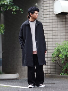 「JUNRED（ジュンレッド）のアイテム（ハンチング/ベレー帽）」を使った、KURE.さん（メンズ・174cm）の秋コーディネート