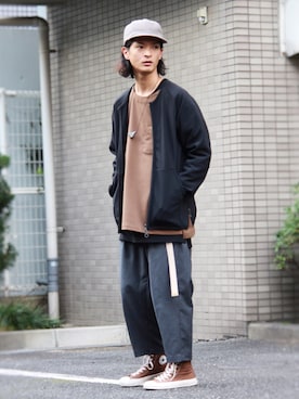 「CAMO（カモ）のアイテム」を使った、KURE.さん（メンズ・174cm）の冬コーディネート