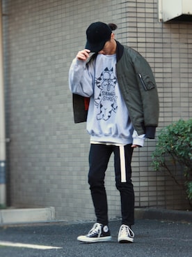 「At.COULEUR（アーテクルール）のアイテム」を使った、KURE.さん（メンズ・174cm）の冬コーディネート