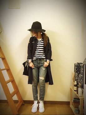 「Rodeo Crowns（ロデオクラウンズ）のアイテム（シャツワンピース）」を使った、yuu☻さん（レディース・160cm）の春コーディネート