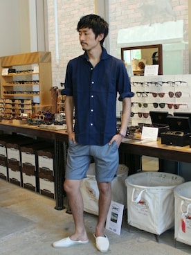 「Journal Standard TRISECT（トライセクト）のアイテム（サンダル）」を使った、Sasaさん（メンズ・173cm）の春コーディネート