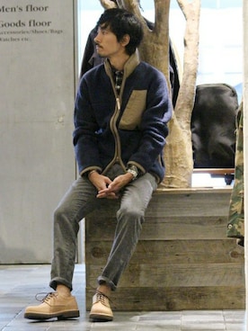 「JOURNAL STANDARD（ジャーナルスタンダード）のアイテム（ブルゾン）」を使った、Sasaさん（メンズ・175cm）の秋コーディネート