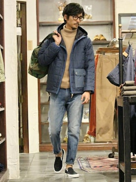 「JOURNAL STANDARD（ジャーナルスタンダード）のアイテム（ブルゾン）」を使った、Sasaさん（メンズ・175cm）の秋コーディネート