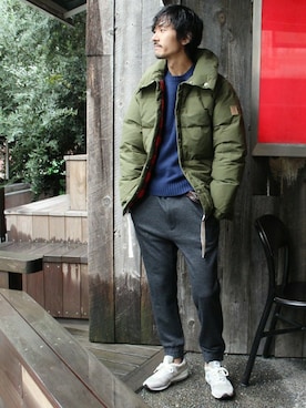 「JOURNAL STANDARD（ジャーナルスタンダード）のアイテム（ダウンジャケット/コート）」を使った、Sasaさん（メンズ・175cm）の秋コーディネート