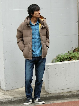 「shirts．（シャツ）のアイテム」を使った、Sasaさん（メンズ・178cm）の秋コーディネート