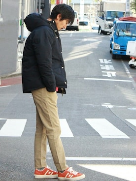 「JOURNAL STANDARD（ジャーナルスタンダード）のアイテム（ダウンジャケット/コート）」を使った、Sasaさん（メンズ・178cm）の冬コーディネート