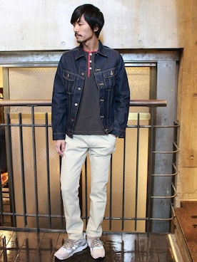 「JOURNAL STANDARD（ジャーナルスタンダード）のアイテム（デニムジャケット）」を使った、Sasaさん（メンズ・178cm）の冬コーディネート