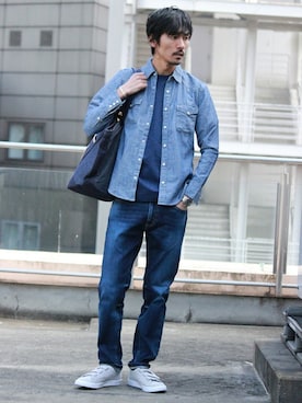 「Herschel Supply（ハーシェルサプライ）のアイテム」を使った、Sasaさん（メンズ・178cm）の春コーディネート