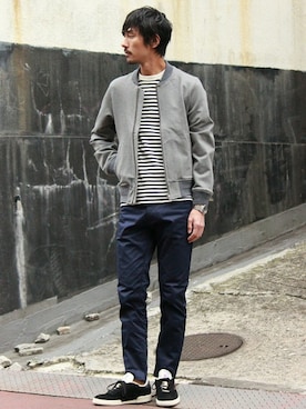 「MA1」｜Sasaさん（メンズ・178cm）の春コーディネート